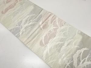 雪芝模様織り出し　袋帯